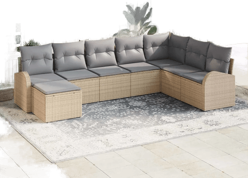 Vidaxl Sofa sett 8 pcs Beige og lys grå