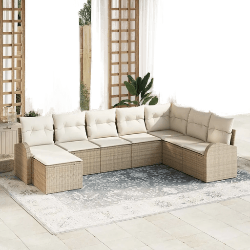 Vidaxl Sofa sett 8 pcs Beige og Hvit