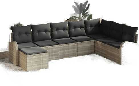 Vidaxl Sofa sett 8 pcs Lysegrå