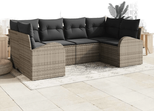 Vidaxl Hagesofa Set 6 pcs Grå