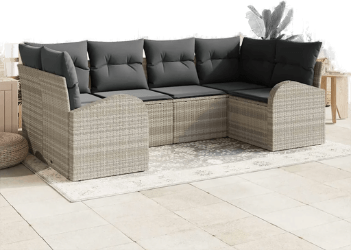 Vidaxl Hagesofa Set 6 pcs Lysegrå