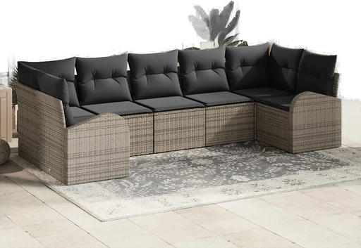 Vidaxl Hagesofa Set 7 pcs Grå