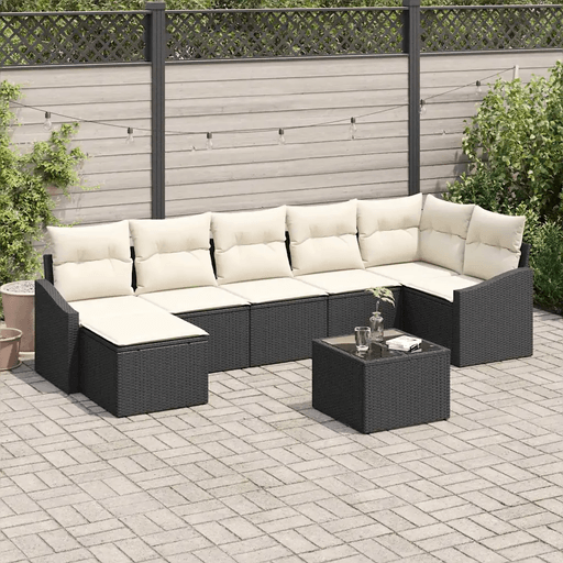 Vidaxl Hagesofa Set 8 pcs Brun og Krem