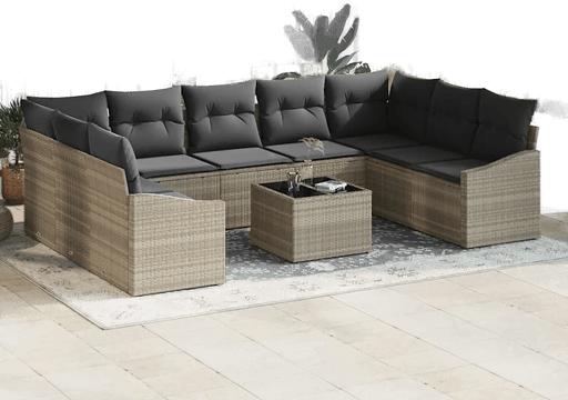 Vidaxl Hagesofa Set Lysegrå