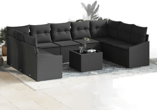 Vidaxl Hagesofa Set Svart