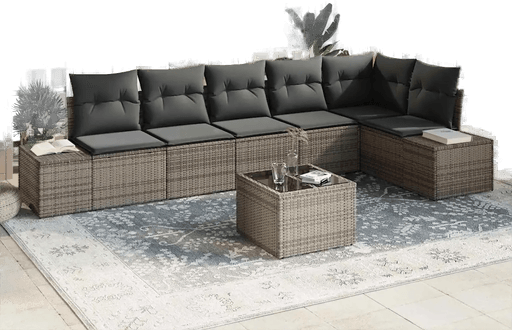 Vidaxl Hagesofa Set Lysegrå