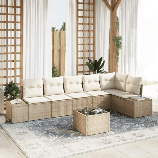 Vidaxl Hagesofa Set Beige Krem