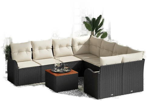 Vidaxl Hagesofa Set 9 pcs