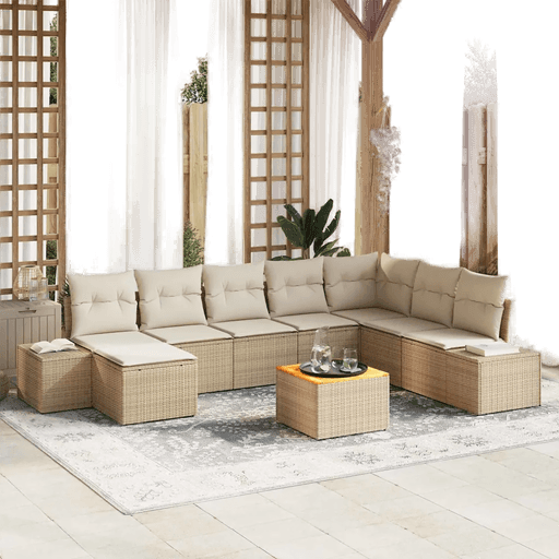 Vidaxl Hagesofa Set 9 deler