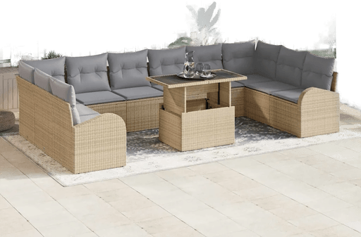 Vidaxl Hagesofa Set 11 pcs Beige