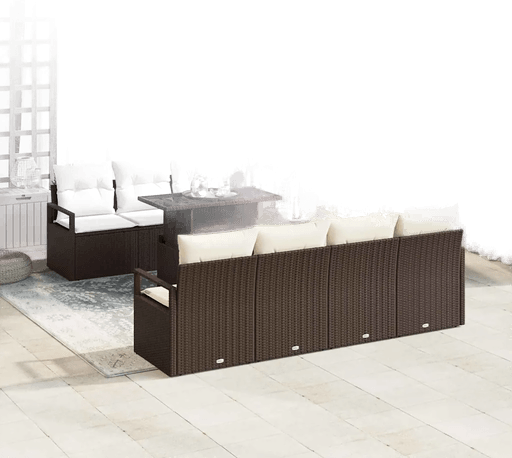 Vidaxl Hagesofa Set 8 pcs Brun