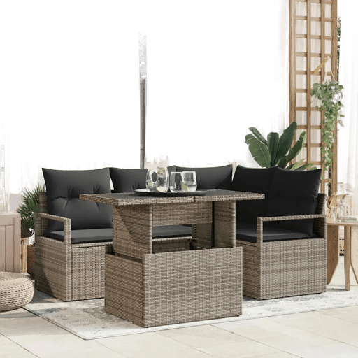 Vidaxl Hagesofa Set 5 pcs Grå