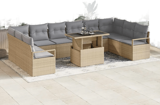 Vidaxl Hagesofa Set 11 pcs Beige