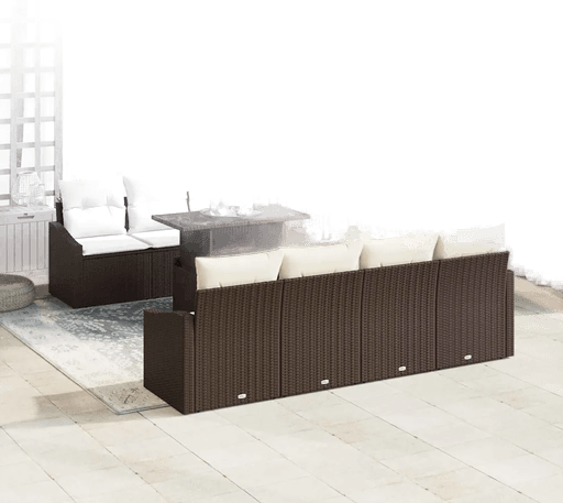 Vidaxl Hagesofa Set 8 pcs Brun