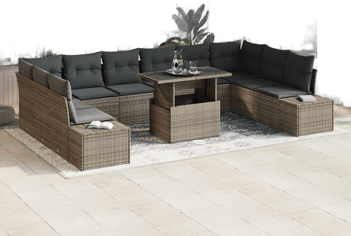 Vidaxl Hagesofa Set 11 pcs Grå