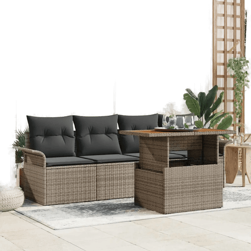 Vidaxl Hagesofa Set 5 pcs Grå