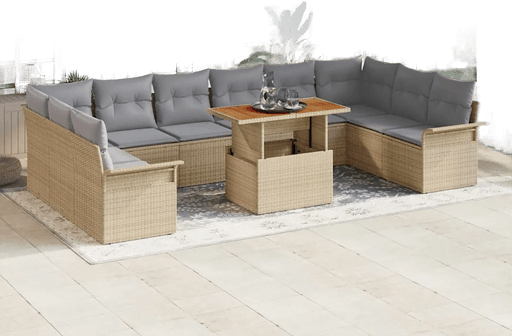 Vidaxl Hagesofa Set 11 pcs Beige