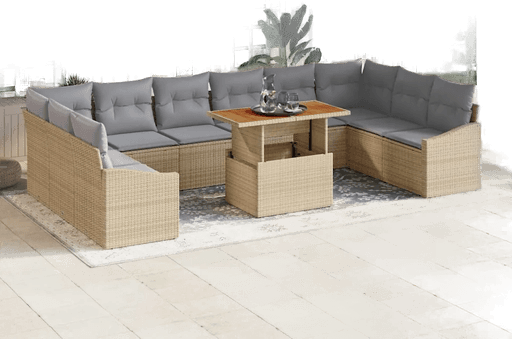 Vidaxl Hagesofa Set 11 pcs Beige