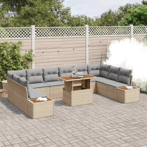 Vidaxl Hagesofa Set 11 pcs Beige