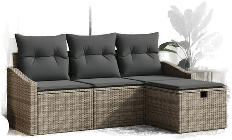 Vidaxl Sofa sett 4 pcs Grå