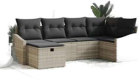 Vidaxl Sofa sett 6 pcs Lys grå