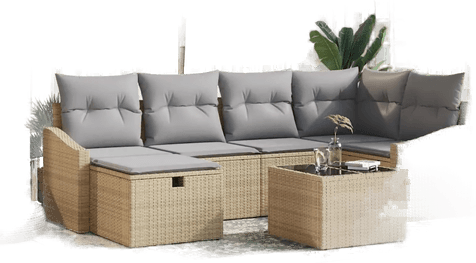 Vidaxl Sofa sett Beige og lys grå