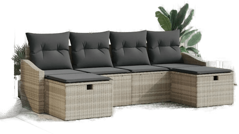 Vidaxl Hagesofa Set 6 pcs