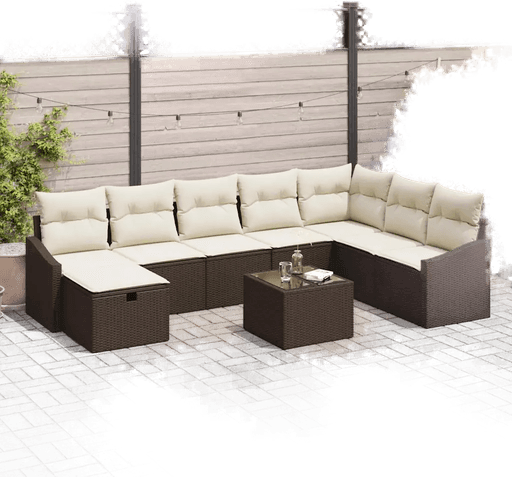 Vidaxl Hagesofa Set 9 pcs