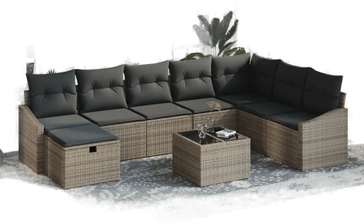 Vidaxl Hagesofa Set 9 pcs