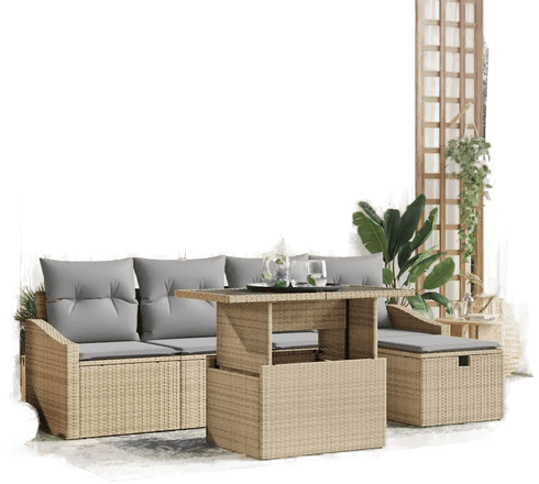 Vidaxl Hagesofa Set 6 pcs