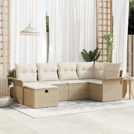 Vidaxl Hagesofa Set 6 pcs Poly rattan