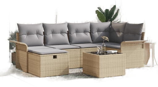 Vidaxl Hagesofa Set 7 pcs