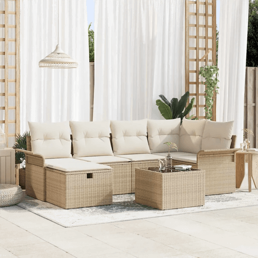 Vidaxl Hagesofa Set 7 pcs