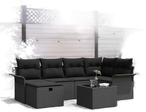 Vidaxl Hagesofa Set 7 pcs