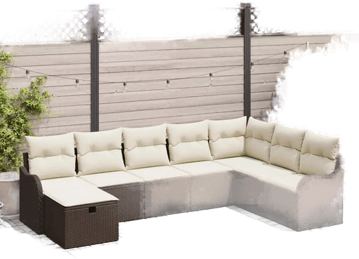 Vidaxl Hagesofa Set 8 pcs Brun