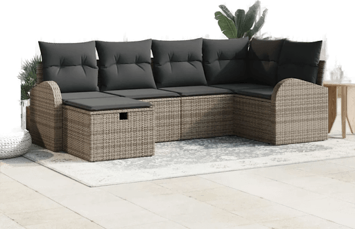 Vidaxl Hagesofa Set 6 pcs Grå