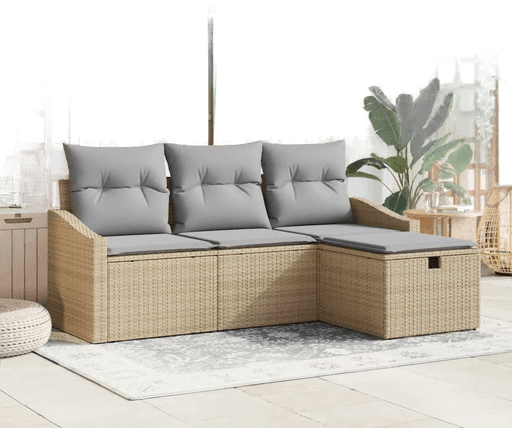 Vidaxl Sofa sett 4 pcs polyrotting