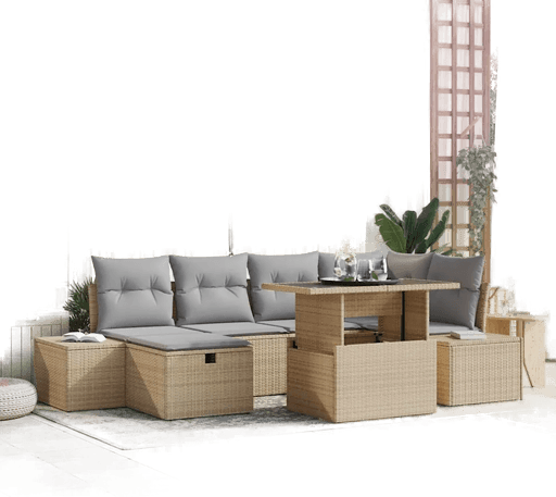 Vidaxl Hagesofa Set 7 pcs