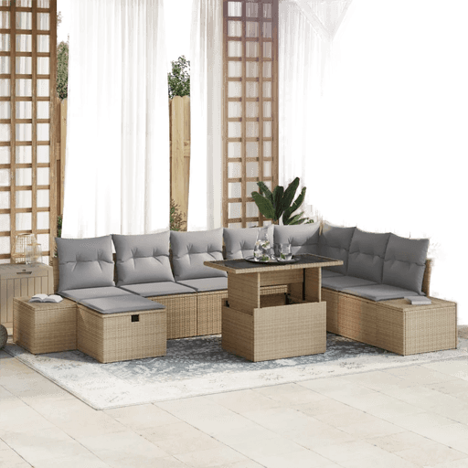 Vidaxl Hagesofa Set 9 pcs