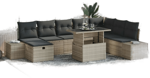 Vidaxl Hagesofa Set 9 pcs