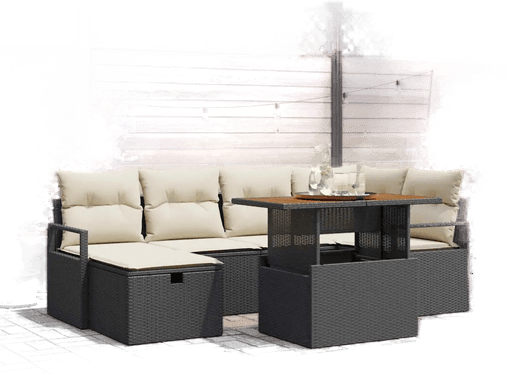 Vidaxl Hagesofa Set 7 pcs