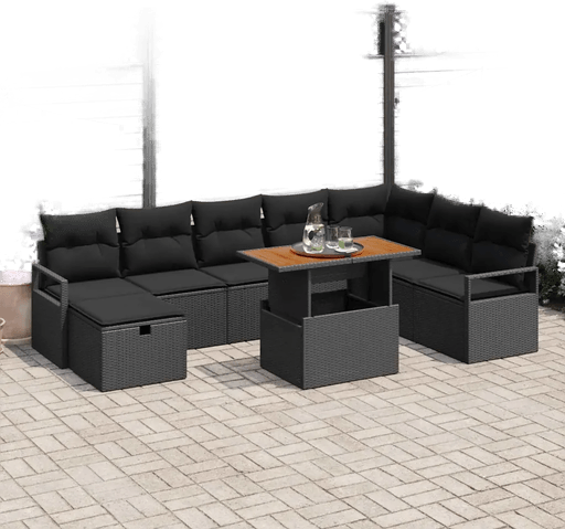Vidaxl Hagesofa Set 9 pcs