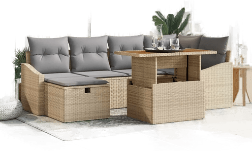 Vidaxl Hagesofa Set 7 pcs