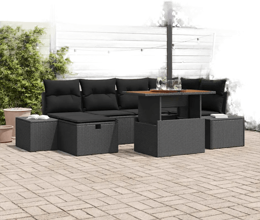 Vidaxl Hagesofa Set 7 pcs