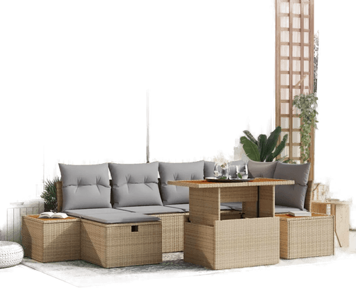 Vidaxl Hagesofa Set 7 pcs
