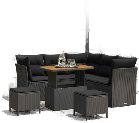 Vidaxl Hagesofa Set 8 pcs