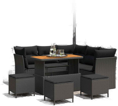 Vidaxl Hagesofa Set 9 pcs