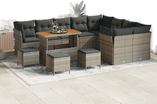 Vidaxl Hagesofa Set 13 pcs Grå