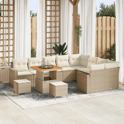 Vidaxl Hagesofa Set 12 pcs Beige