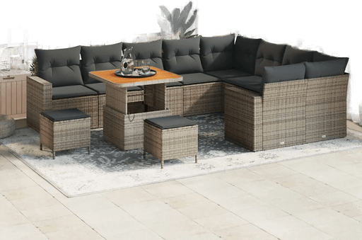 Vidaxl Hagesofa Set 12 pcs Grå